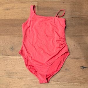 GUC Size XL Joe Fresh One-Shoulder Coral Pink Swimsuit